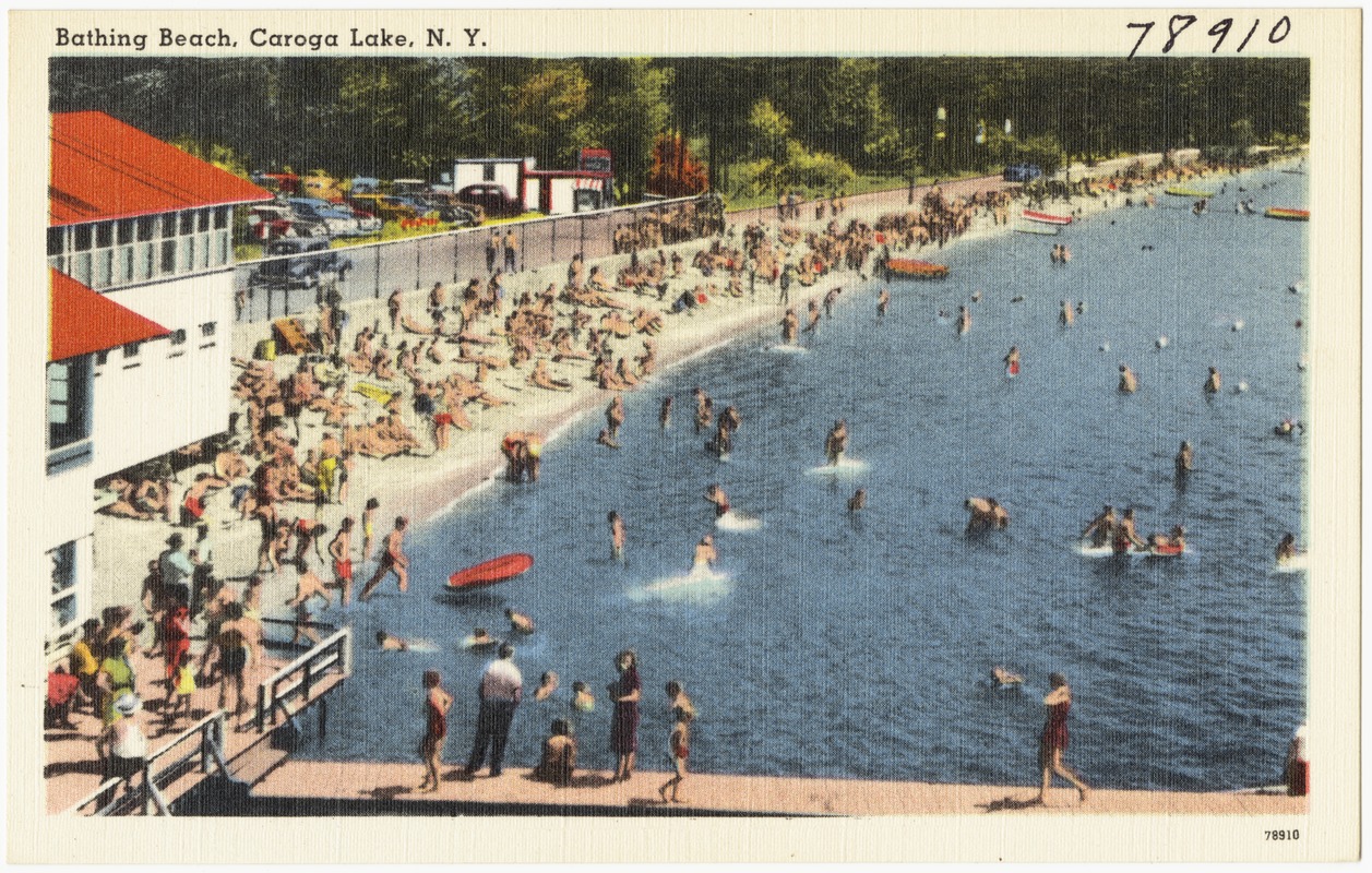 Bathing beach, Caroga Lake, N. Y.