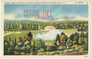General view of aerating the water, Ashokan Reservoir, Catskill Mts., N. Y.
