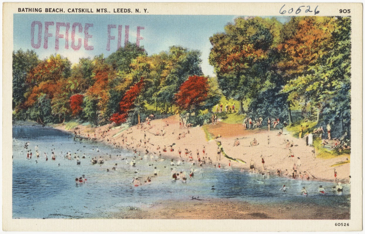 Bathing beach, Catskill Mts., Leeds, N. Y.