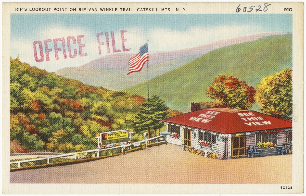 Rip's Lookout Point on Rip Van Winkle Trail, Catskill Mts., N. Y.