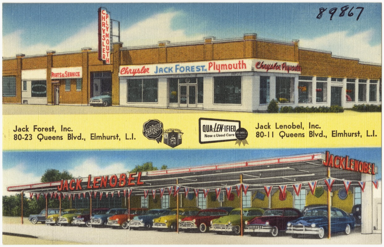 Jack Forest, Inc. 80-23 Queens Blvd., Elmhurst, L.I. Jack Lenobel, Inc. 80-11 Queens Blvd., Elmhurst, L.I.