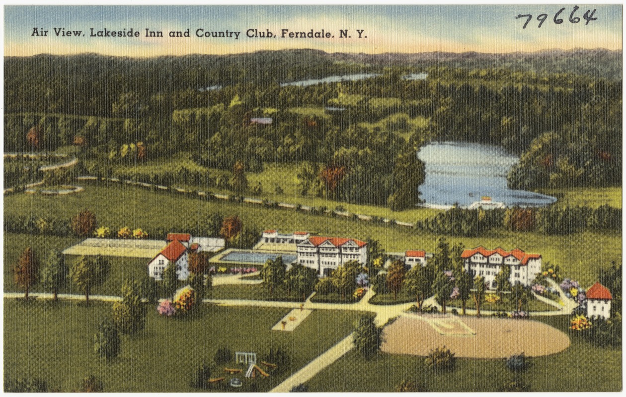 Air view, Lakeside Inn and Country Club, Ferndale, N. Y.
