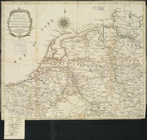 Nouvelle carte geographique des postes des Païs Bas, de la Westphalie, & des provinces limitrophes