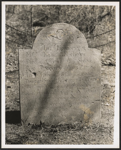 Smallpox Cemetery, Follins Pond, Mr. Isaac Matthews