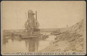 Dredging machine working on Cape Cod Ship Canal, Sandwich, Mass.