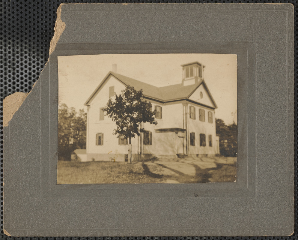 Old northside schoolhouse where fire station is now on Route 6A, Yarmouth Port, Mass.