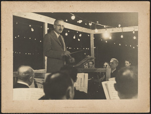 Band concert, Collins Field, South Yarmouth, Mass., Bainbridge Crist, conductor and composer