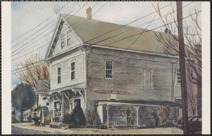 Painting of Parnassus Book Service, 220 Old King's Highway, Yarmouth Port, Mass.