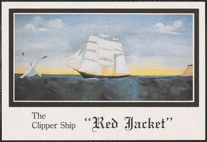 Painting of clipper ship Red Jacket by D. Davis