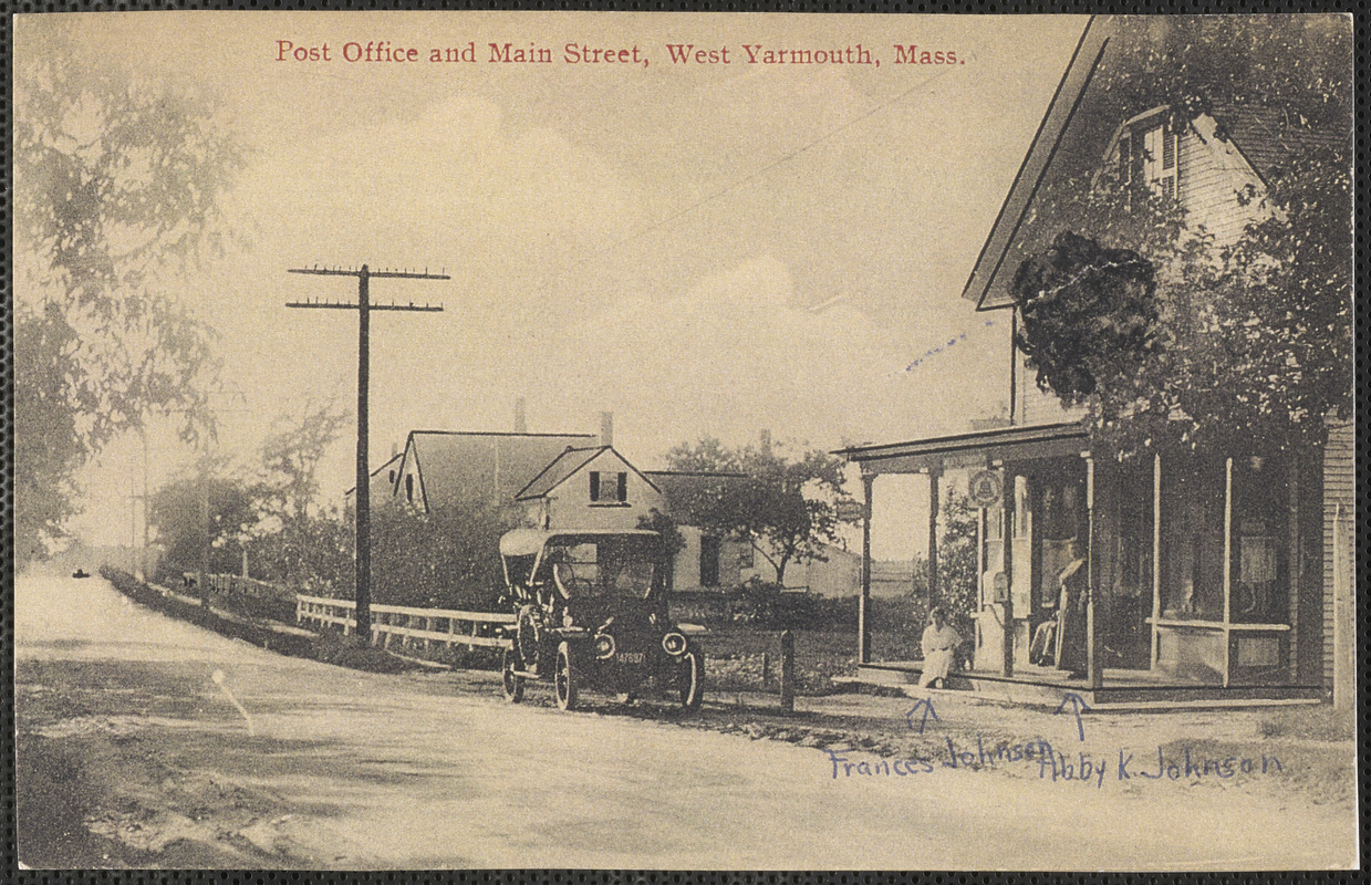 Post office, Main St., West Yarmouth, Mass. with women on porch