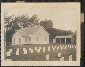 Friends Meetinghouse, South Yarmouth, MA, showing cemetery beside the Meetinghouse