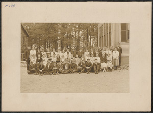 Northside School students, Yarmouth Port, Mass. showing training school at left