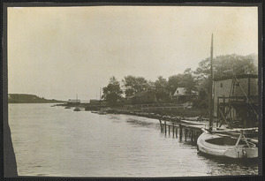 Waterfront south of the Bass River Bridge showing Fuller Grain Store at right