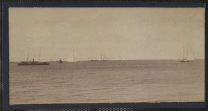 Sailboats and steamboats, probably off South Yarmouth, Mass.
