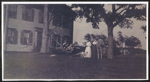 The Crowell Homestead with family members and friends