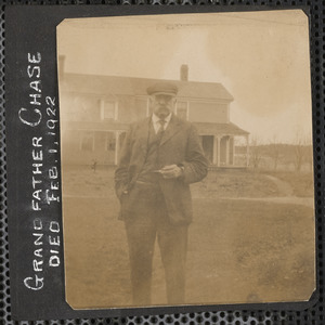 Mr. Chase standing in front of 281 Route 28, West Yarmouth