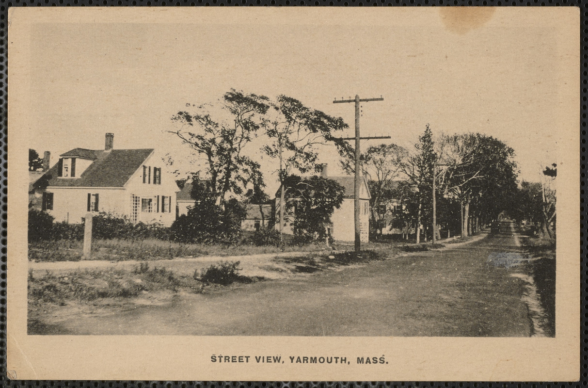 Street view, Old King's Highway, Yarmouth Port, MA. Digital Commonwealth