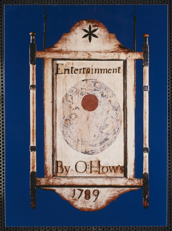 Sign at Howes Tavern, New Boston Rd., Dennis, Mass. Digital Commonwealth