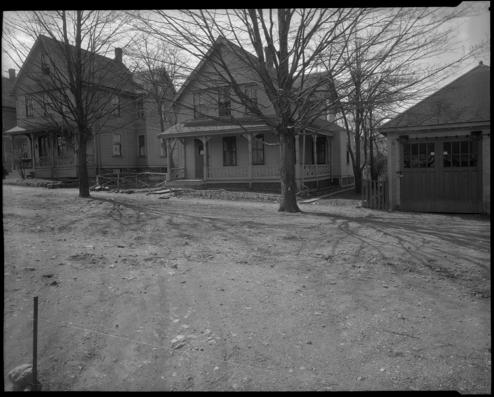 #11 and 17 Nevada Ave. looking southerly from street, April 14, 1936
