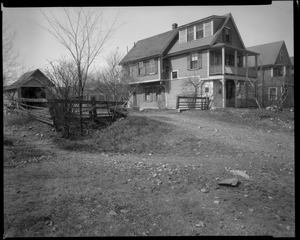 #29 Nevada Ave. and garage looking westerly from street, April 14, 1936