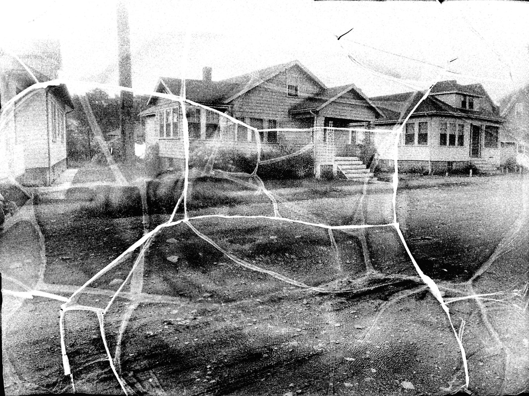 #201 and 205 Columbia St. looking easterly from street, Sept. 10, 1935