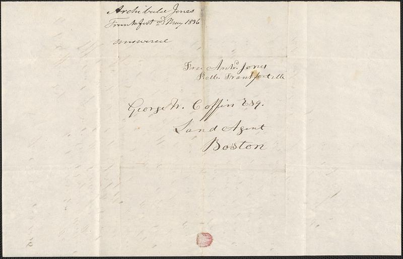 Archibald Jones to George W. Coffin, 23 May 1836