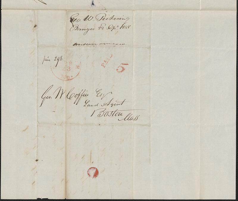 George W. Pickering to George Coffin, 22 September 1848 - Digital ...