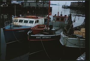 Row of three boats