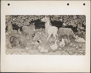 Panel of domestic animals
