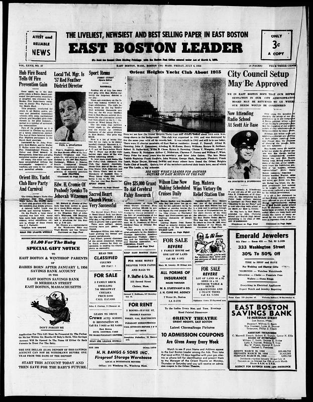 East Boston Leader, July 06, 1956 - Digital Commonwealth