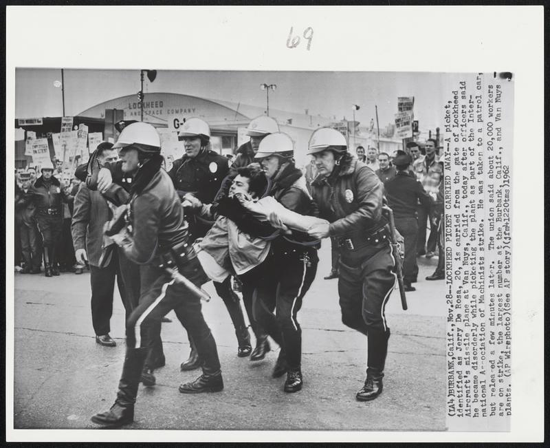 Burbank, Calif. Lockheed Picket Carried Away A picket, identified