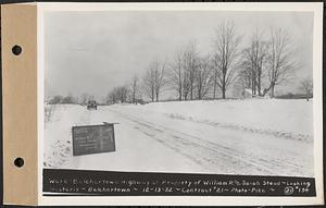 Contract No. 21, Portion of Ware-Belchertown Highway, Ware and Belchertown, Ware-Belchertown highway at property of William A. and Sarah Stead, looking westerly, Belchertown, Mass., Dec. 13, 1932