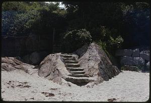 Stone steps from a beach