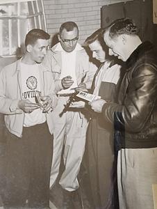 Gentlemen at the 1955 business fair