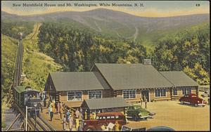 Cog Railway train about to ascend Mt. Washington