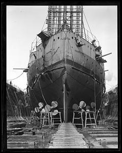 USS Florida in drydock, Navy Yard