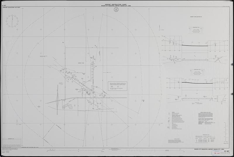 Airport obstruction chart, OC 667, Mason City Municipal Airport, Mason City, Iowa