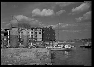 Marblehead, Graves yacht yards with nets drying