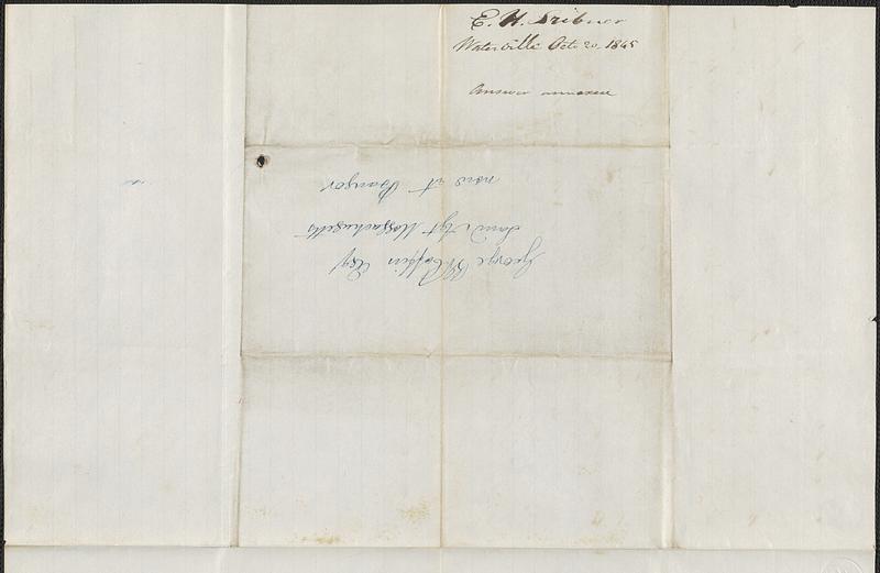 E.H. Scribner to George Coffin, 20 October 1845 - Digital Commonwealth