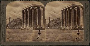 Splendid columns of temple of Olympian Zeus - Acropolis at W.N.W., Athens