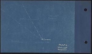 Sketch showing camera position and angle for north end of Wachusett Reservoir from west side, near Oakdale, West Boylston, Mass., Sep. 15, 1929