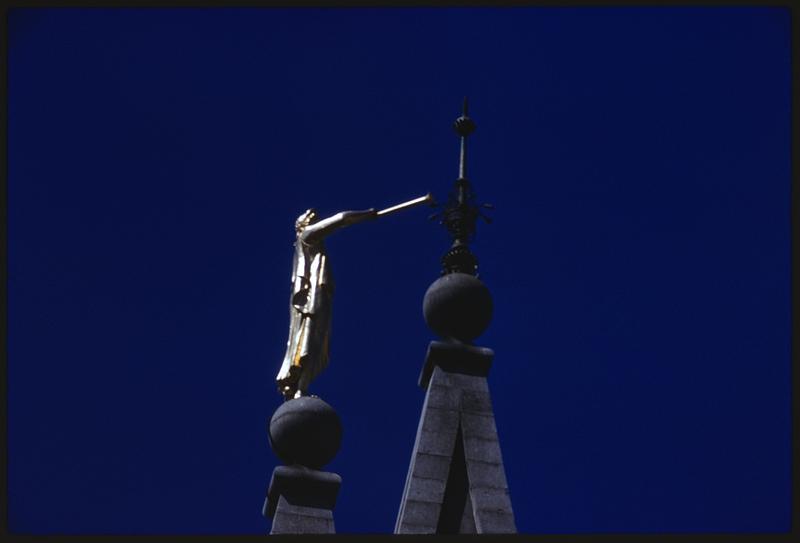 Angel Moroni statue, Salt Lake Temple, Salt Lake City, Utah Digital