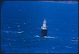 Mile Rocks Lighthouse on water, San Francisco