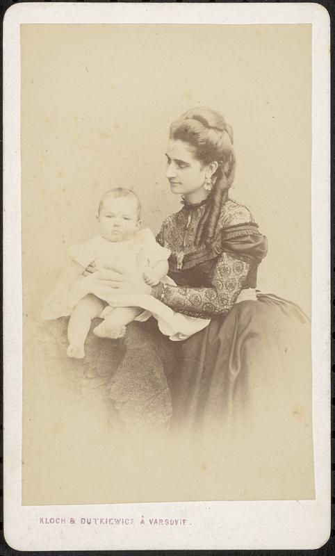 Unidentified woman and child