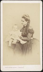 Unidentified woman and child