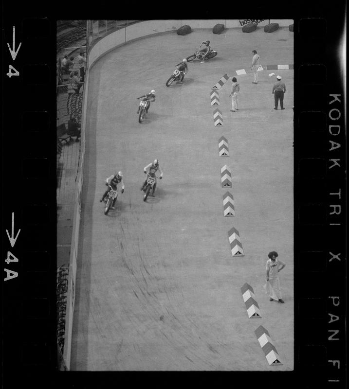 Indoor motorcycle race, Boston Garden