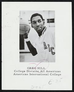 Greg Hill, College Division All-American, American International College