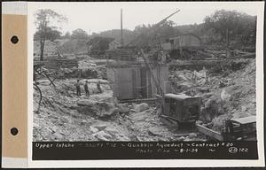 Contract No. 20, Coldbrook-Swift Tunnel, Barre, Hardwick, Greenwich, upper intake, Shaft 12, Quabbin Aqueduct, Hardwick, Mass., Aug. 1, 1934