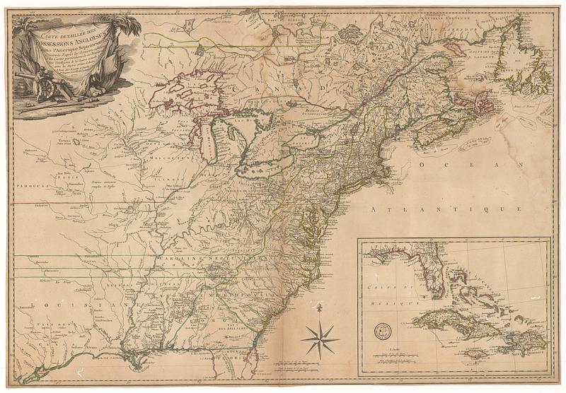 Carte detaillé des possessions angloises dans l'Amerique Septentrionale