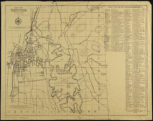 Map of Webster, Massachusetts